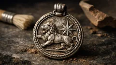 Scoperto ad Amos un pendente d’argento con leone e stella: cosa rivela sugli scambi nel Mediterraneo