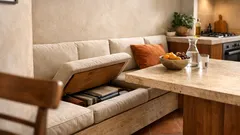 Panca in muratura in cucina: perché oggi convince più delle sedie