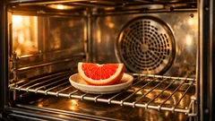 Il trucco della fetta di pompelmo nel forno per eliminare i cattivi odori